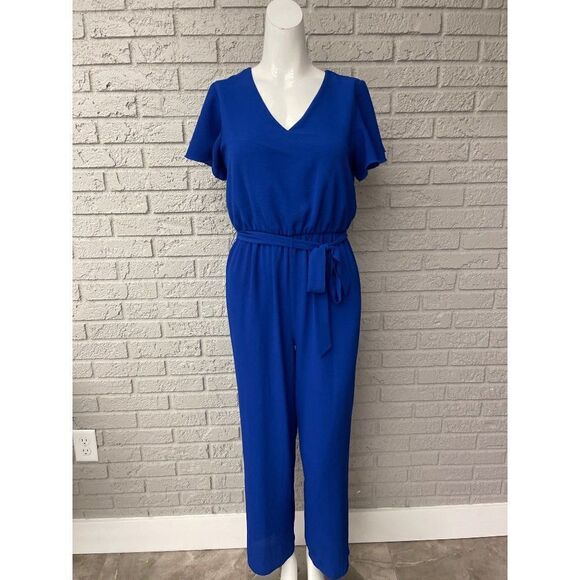 Enfocus Studio Flutter Sleeve Jumpsuit Size 4 - Picture 1 of 6